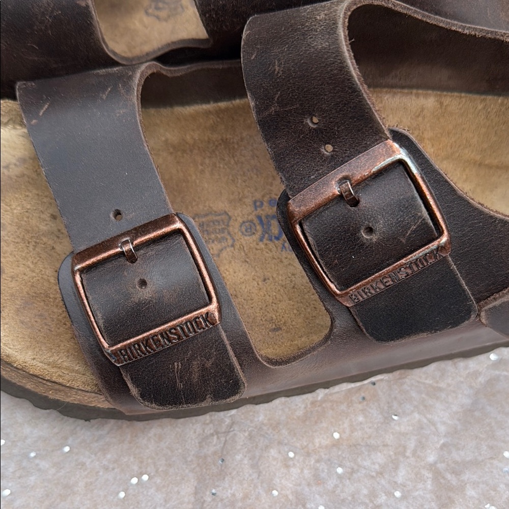 Birkenstock size 42 Milano Brown Leather Sandal with Back Strap - Picture 10 of 10